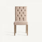 Chaise de salle à manger en tissu ocre