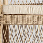 Fauteuil en rotin et bois de mindi