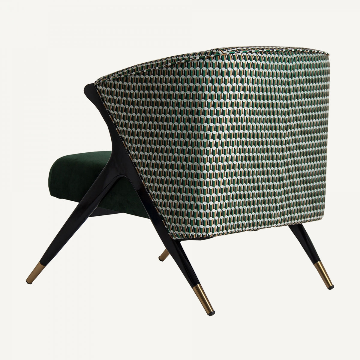 Fauteuil d'appoint en velours vert