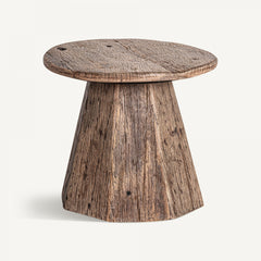 Table d'appoint en manguier foncé