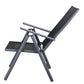 Ensemble de jardin Bern anthracite en aluminium 9 pièces
