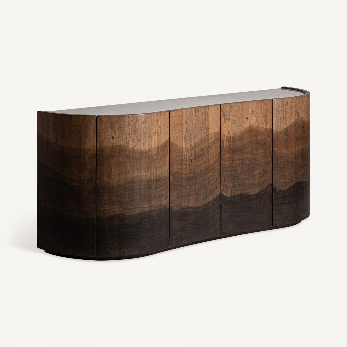 Buffet en bois de manguier et marbre blanc