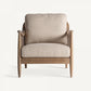 Fauteuil en tissu sable