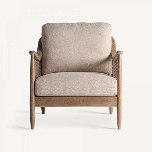 Fauteuil en tissu sable