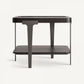 Table d'appoint en verre et en bois