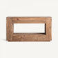 Console d'entrée rectangulaire en bois de pin marron