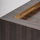 Table d'appoint en bois et laiton doré