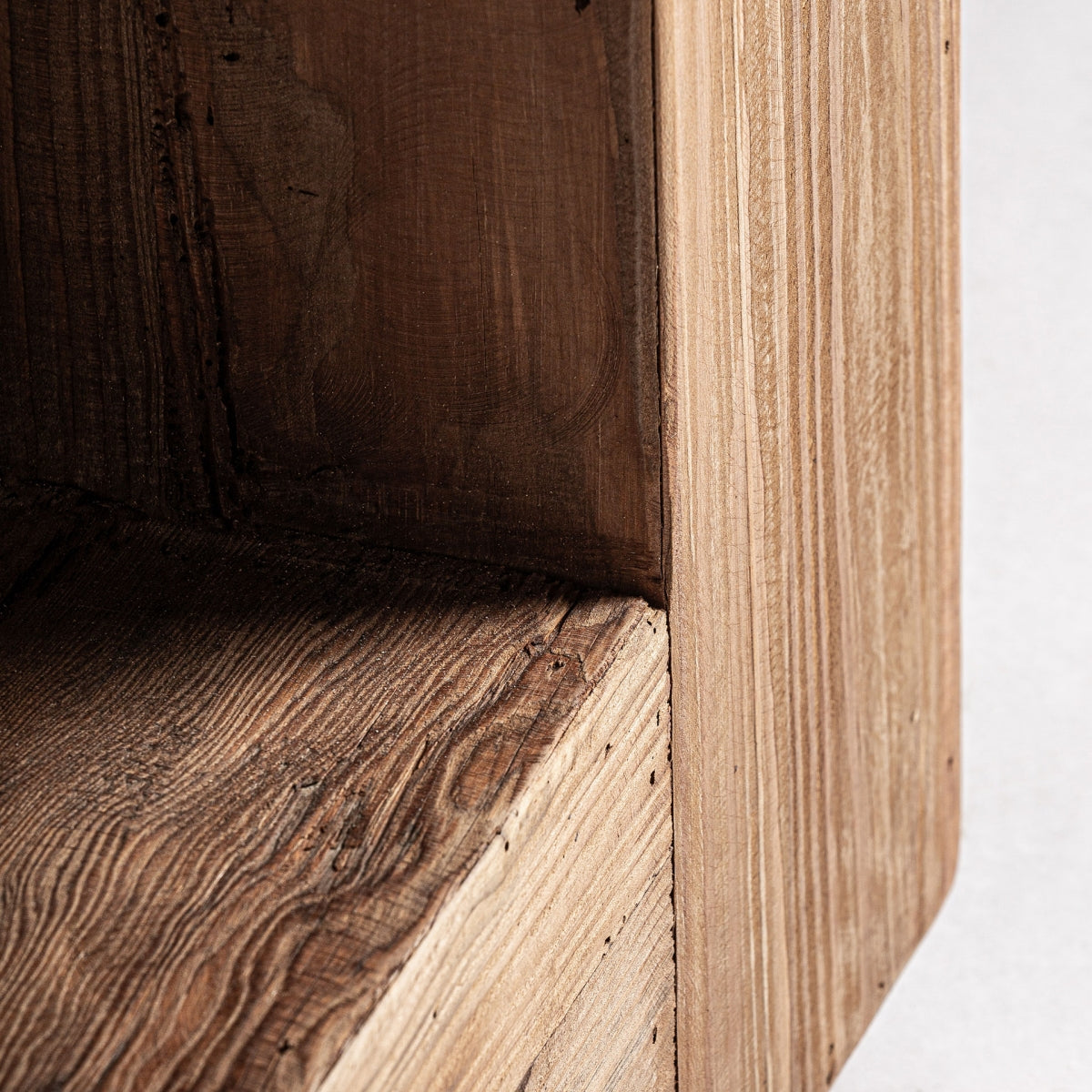 Console d'entrée rectangulaire en bois de pin marron
