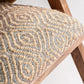 Fauteuil en tissu et jute multicolore