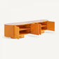 Meuble TV design en bois orange