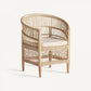 Fauteuil en rotin et bois de mindi