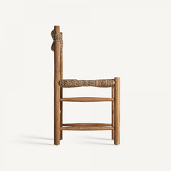 Chaise de salle à manger en fibre naturelle