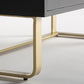 Commode en bois noir et incrustation d'os