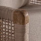 Chaise longue d'extérieur en tissu beige
