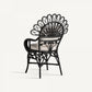 Chaise de salle à manger en rotin noir