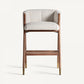 Chaise de bar en tissu beige