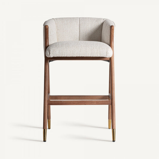 Chaise de bar en tissu beige