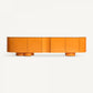 Meuble TV design en bois orange