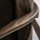 Fauteuil bouclé vert khaki