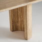 Table de salle à manger en travertin beige