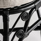 Chaise de salle à manger en rotin noir