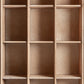 Étagère en chêne et travertin beige