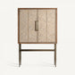 Buffet haut en bois de manguier noir