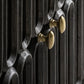 Buffet en manguier marron et laiton