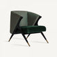 Fauteuil d'appoint en velours vert