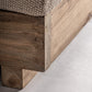 Canapé d'extérieur 2 places en tissu marron