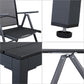 Ensemble de jardin Bern anthracite en aluminium 9 pièces