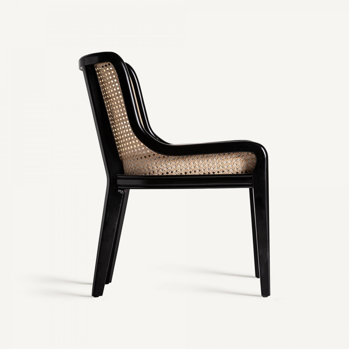 Chaise de salle à manger en tissu crème