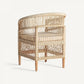 Fauteuil en rotin et bois de mindi