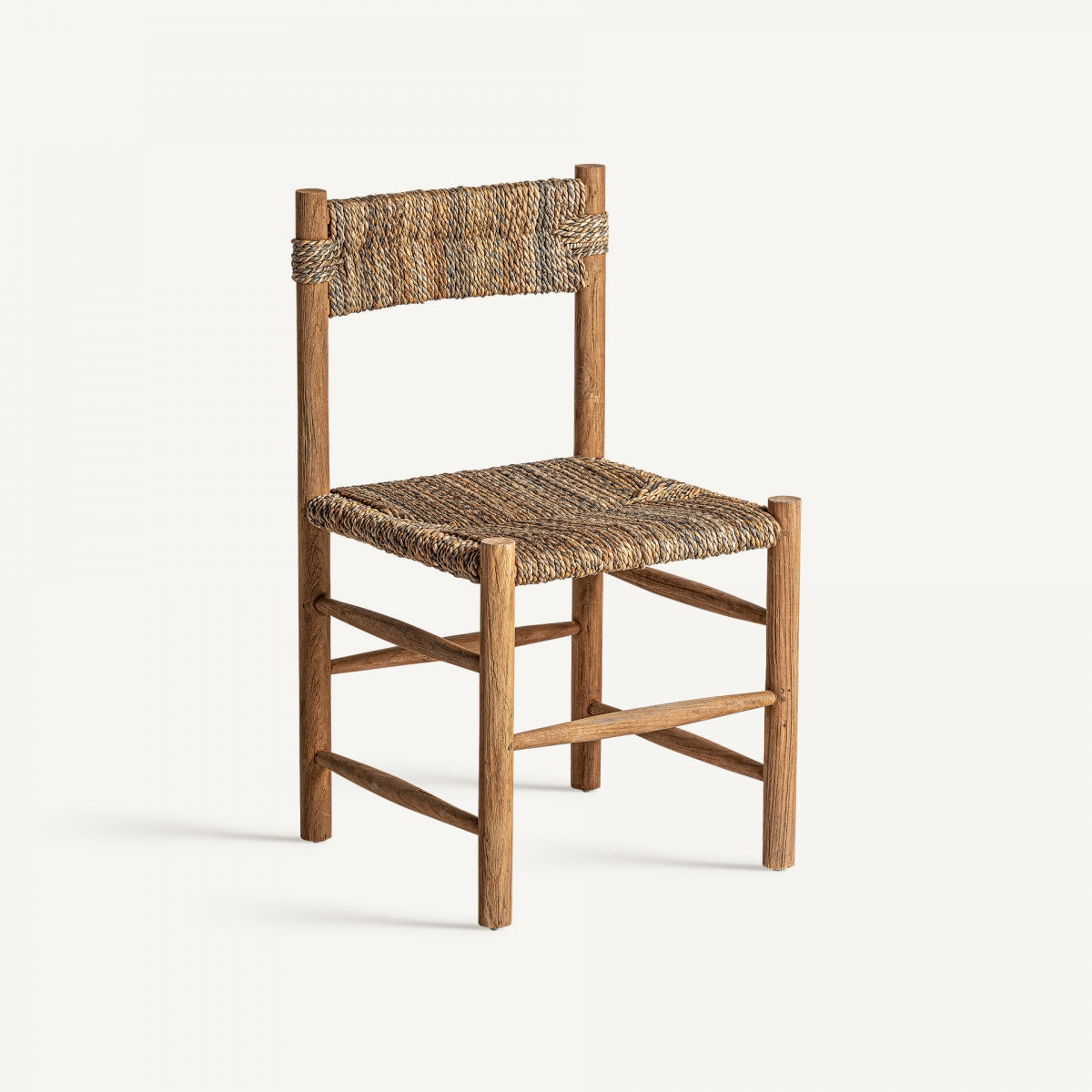 Chaise de salle à manger en fibre naturelle