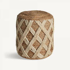 Pouf rond en jute