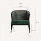 Fauteuil d'appoint en velours vert