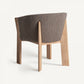 Chaise de salle à manger en tissu marron