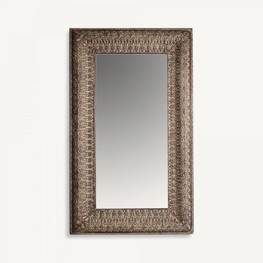 Miroir en métal vieilli
