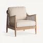 Fauteuil en tissu sable