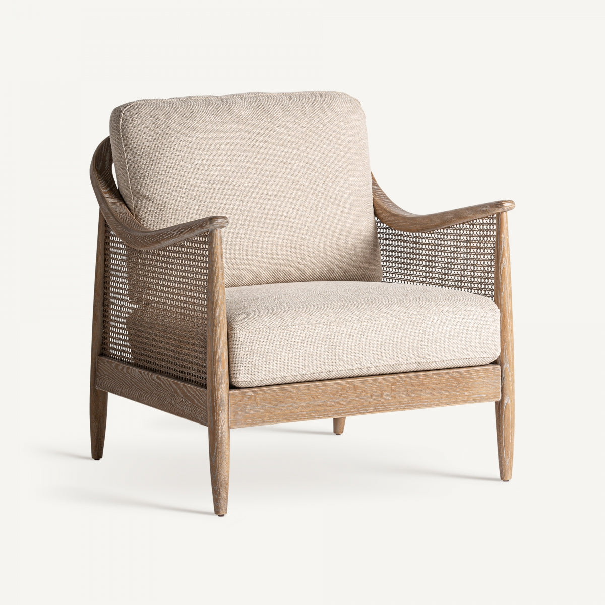 Fauteuil en tissu sable
