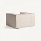 Fauteuil en lin blanc cassé