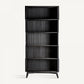 Bibliothèque en manguier noir plissé