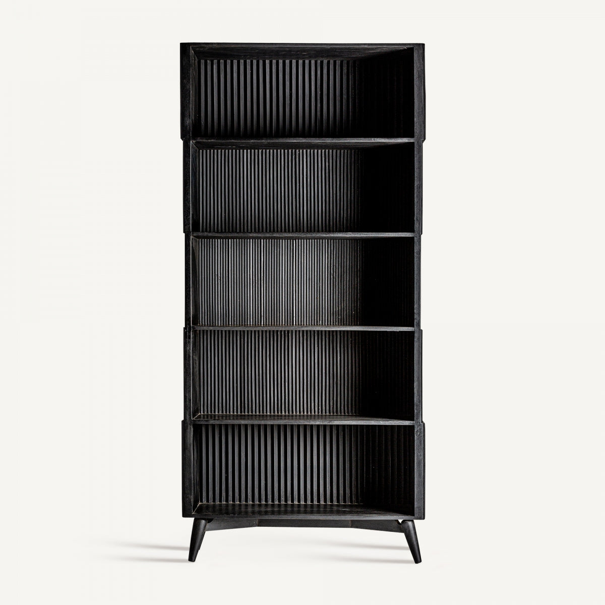 Bibliothèque en manguier noir plissé