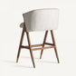 Chaise de bar en tissu beige