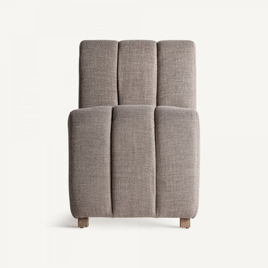 Fauteuil modulable en tissu marron
