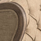 Fauteuil en lin marron
