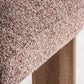 Chaise de salle à manger bouclé rouge