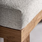 Chaise longue en tissu blanc cassé