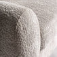 Fauteuil pivotant en tissu blanc cassé