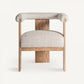 Chaise de salle à manger en tissu beige